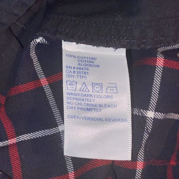 Tommy Hilfiger Wm’s Sz 2 Black Red White Windowpane Plaid Straight Leg Pants - Picture 6 of 6